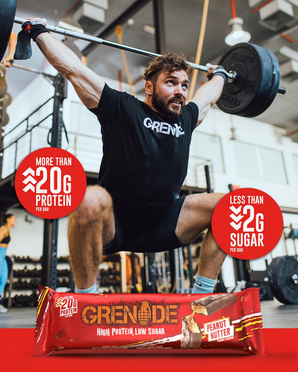 Grenade Protein Bar Peanut Nutter eiwitreep – sfeerfoto 4
