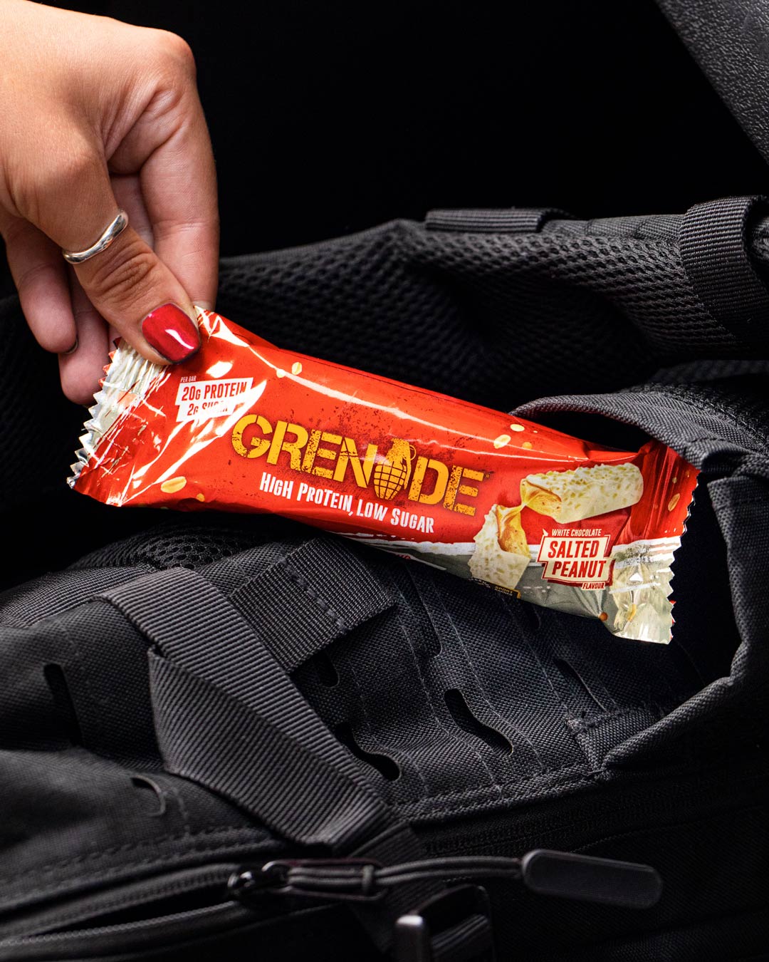 Grenade Protein Bar White Chocolate Salted Peanut eiwitreep – sfeerfoto