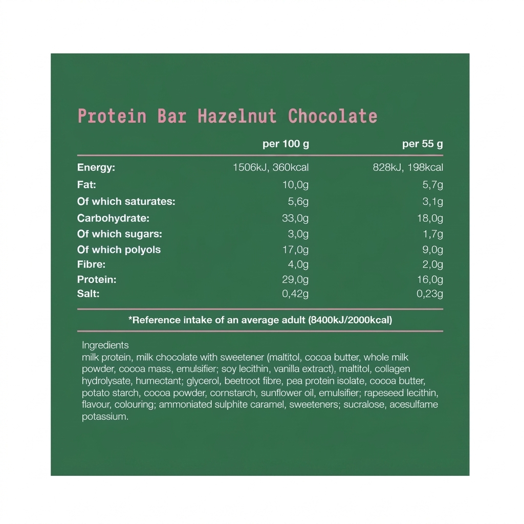 Fit & Co Protein Crunch Bar Hazelnut Chocolate (1 x 55 g)