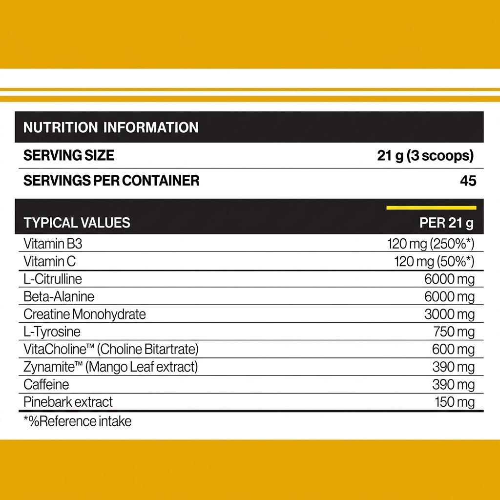 Jack3d Advanced Pre-workout  Mango Orange (315 g)