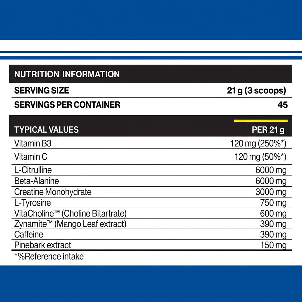 Jack3d Advanced Pre-workout Blue Raspberry (315 g)