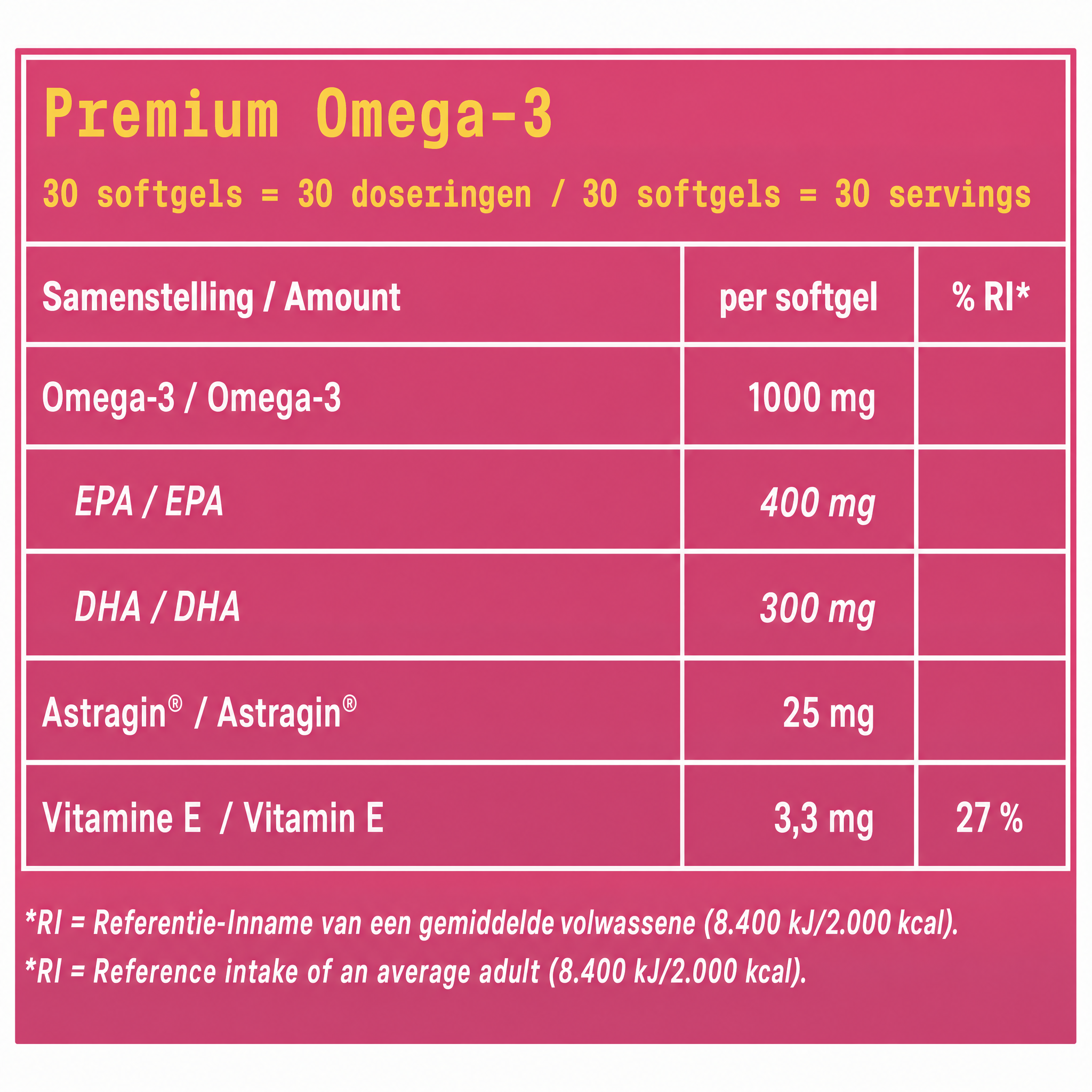 Fit & Co Premium Omega-3 (30 softgels)