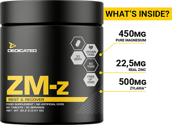 Dedicated Nutrition ZM-z ingredients