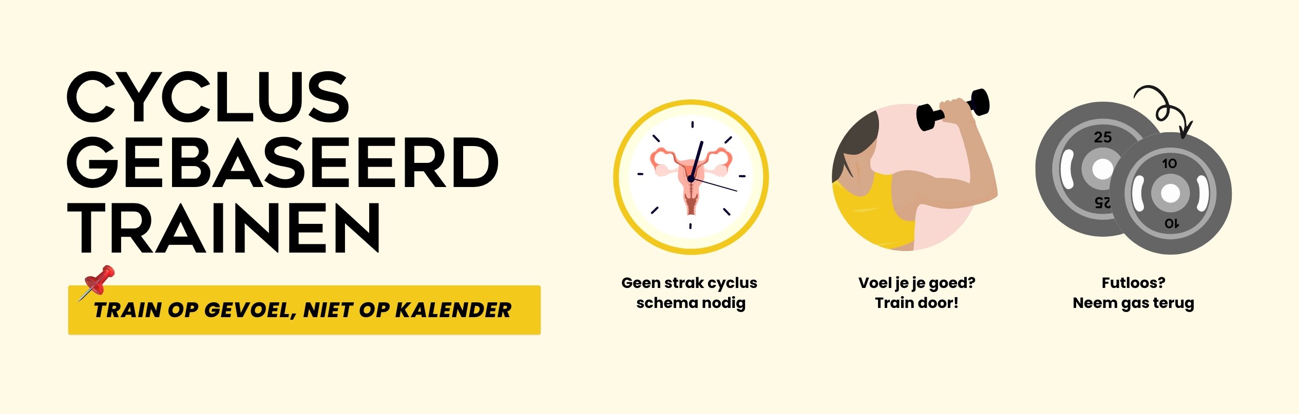 infographic cyclus gebaseerd trainen – train op gevoel, niet op kalender
