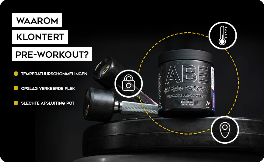 oorzaken van hard geworden pre-workout