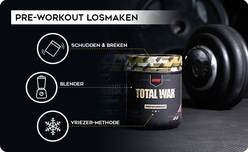 oplossingen voor hard geworden pre-workout