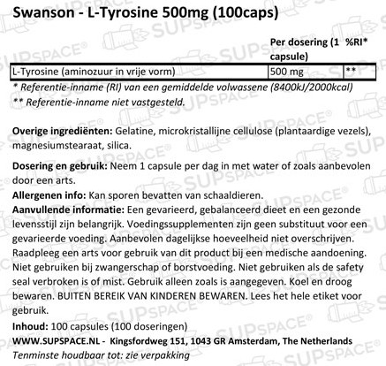 l tyrosine dosering l tyrosine dosering