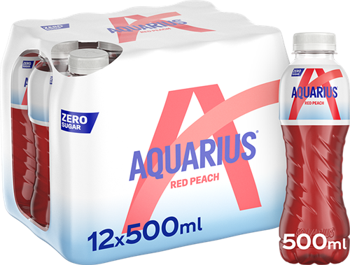 Aquarius Zero Sugar Red Peach (12 x 500 ml)