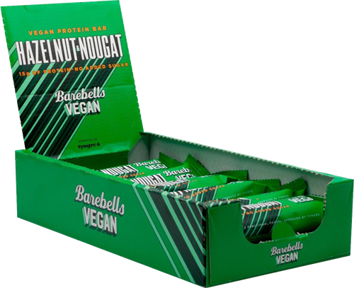 Barebells Vegan Protein Bar Hazelnut Nougat (12 x 55 g)