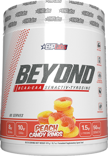 EHP Labs Beyond BCAA+EAA Intra-Workout Peach Candy Rings (60 servings)