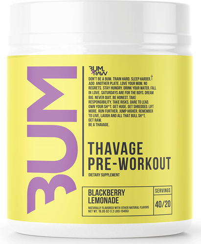 RAW CBUM Thavage Pre-workout Blackberry Lemonade (20 servings)