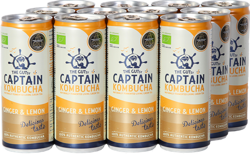 Captain Kombucha Ginger Lemon (12 x 250 ml)