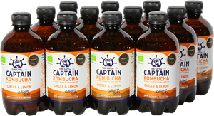 Captain Kombucha Ginger Lemon 12 x 400 ml