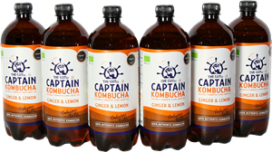 Captain Kombucha Ginger Lemon 6 x 1000 ml