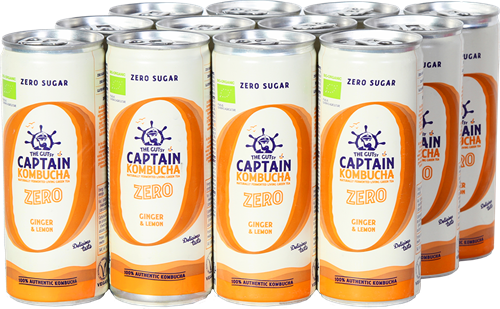 Captain Kombucha Zero Ginger Lemon (12 x 250 ml)