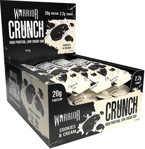 Warrior Crunch Bar Cookies & Cream (12 x 64 g)