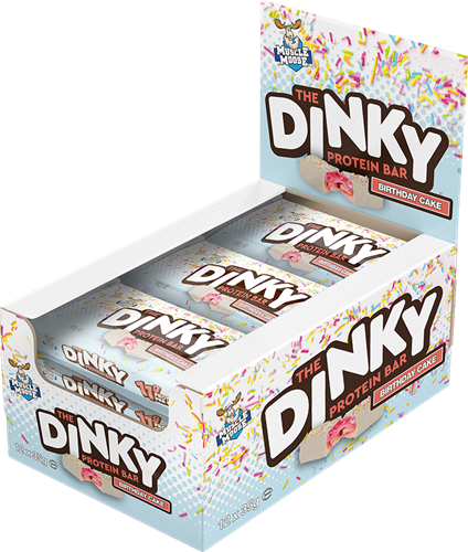 Muscle Moose The Dinky Protein Bar Birthday Cake (12 x 35 g)