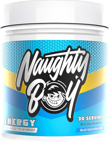 Naughty Boy Energy Pre-Workout Blue Razz Bon Bons (390 g)