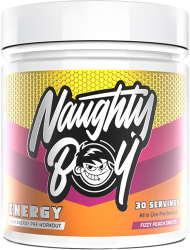 Naughty Boy Energy Pre-Workout Fizzy Peach Sweets (390 g)