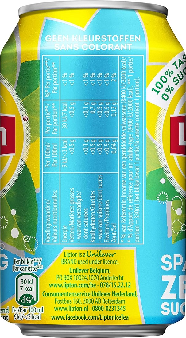 Lipton Ice Tea Sparkling Zero (24 X 330 Ml) | What' Sup!