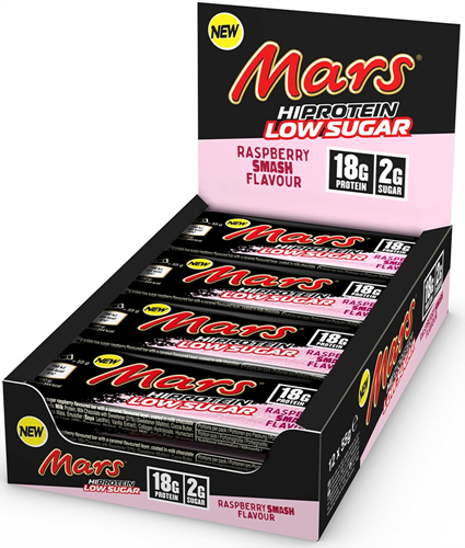 Mars Hi-Protein Low Sugar Raspberry Smash (12 x 55 g)