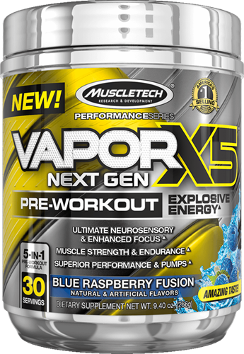 MuscleTech Vapor X5 Next Gen Blue Raspberry Fusion (228 g)