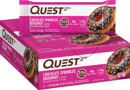 Quest Bar Chocolate Sprinkled Donut (12 x 60 g)