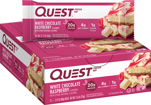 Quest Bar White Chocolate Raspberry (12 x 60 g)