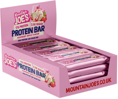 Mountain Joe's Protein Bar Raspberry Ripple (12 x 55 g)