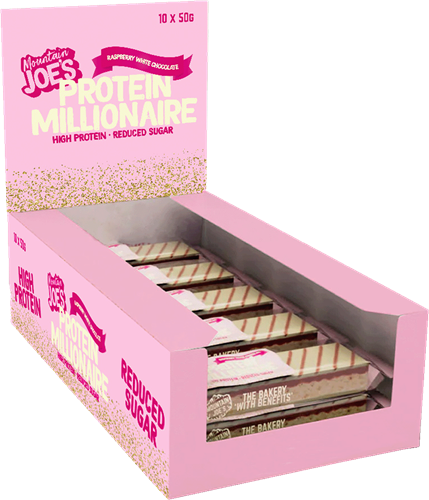 Mountain Joe's Protein Millionaire Raspberry White Chocolate (10 x 50 g)
