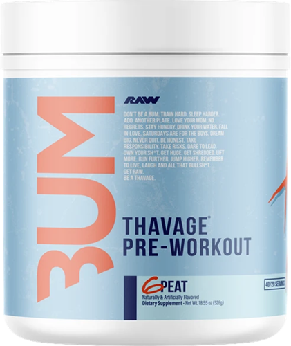 RAW CBUM Thavage Pre-workout 6-Peat Red Gummy (20 servings)