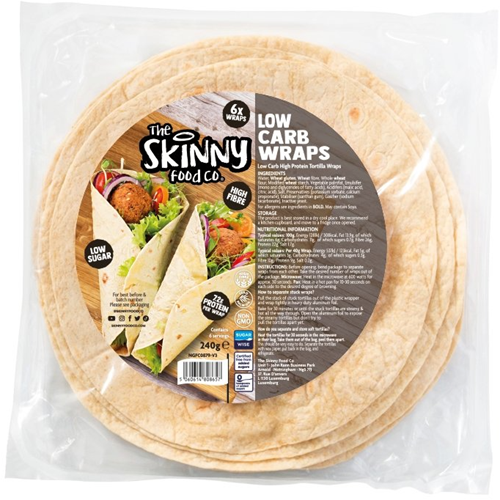 Skinny Food Tortilla Low Carb Wraps (6 x 40g)