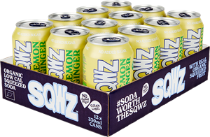 SQWZ Low Calorie Soda Lemon Ginger (12 x 330 ml)