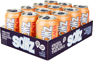 SQWZ Low Calorie Soda Peach (12 x 330 ml)