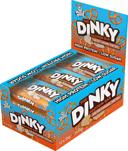 Muscle Moose The Dinky Protein Bar Salted Caramel Pretzel (12 x 35 g)