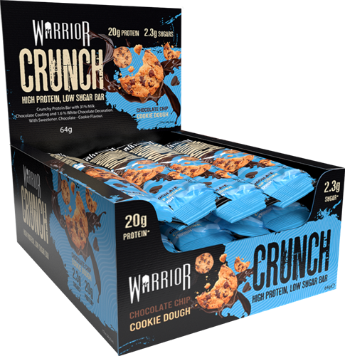 Warrior Crunch Bar Chocolate Chip Cookie Dough (12 x 64 g)