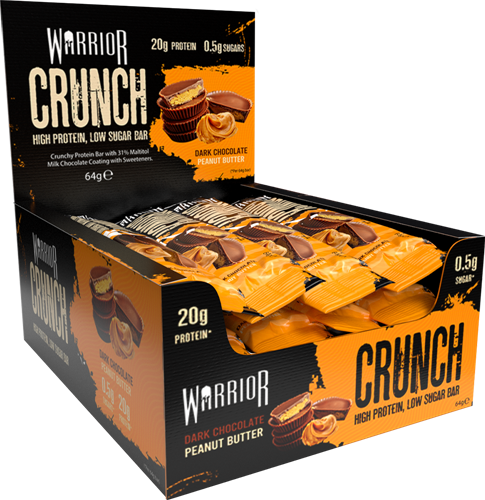 Warrior Crunch Bar Dark Chocolate Peanut Butter (12 x 64 g)