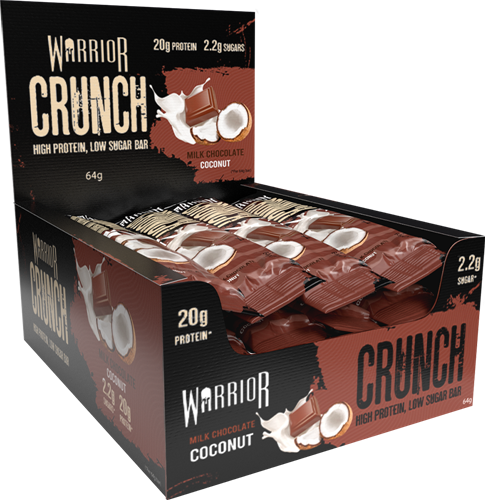 Warrior Crunch Bar Milk Chocolate Coconut (12 x 64 g)