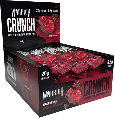 Warrior Crunch Bar Raspberry Dark Chocolate (12 x 64 g)