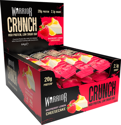 Warrior Crunch Bar Raspberry Lemon Cheesecake (12 x 64 g)