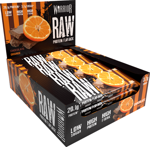 Warrior Raw Protein Flapjack Chocolate Orange (12 x 75 g)