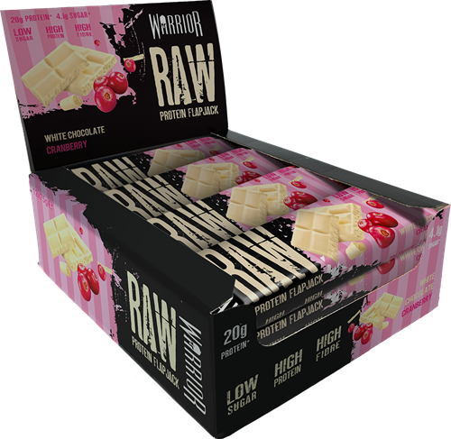 Warrior Raw Protein Flapjack White Chocolate Cranberry (12 x 75 g)
